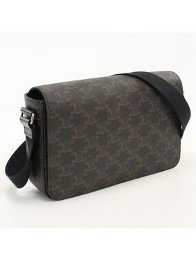 Celine Flap Messenger Bag Triomphe Canvas